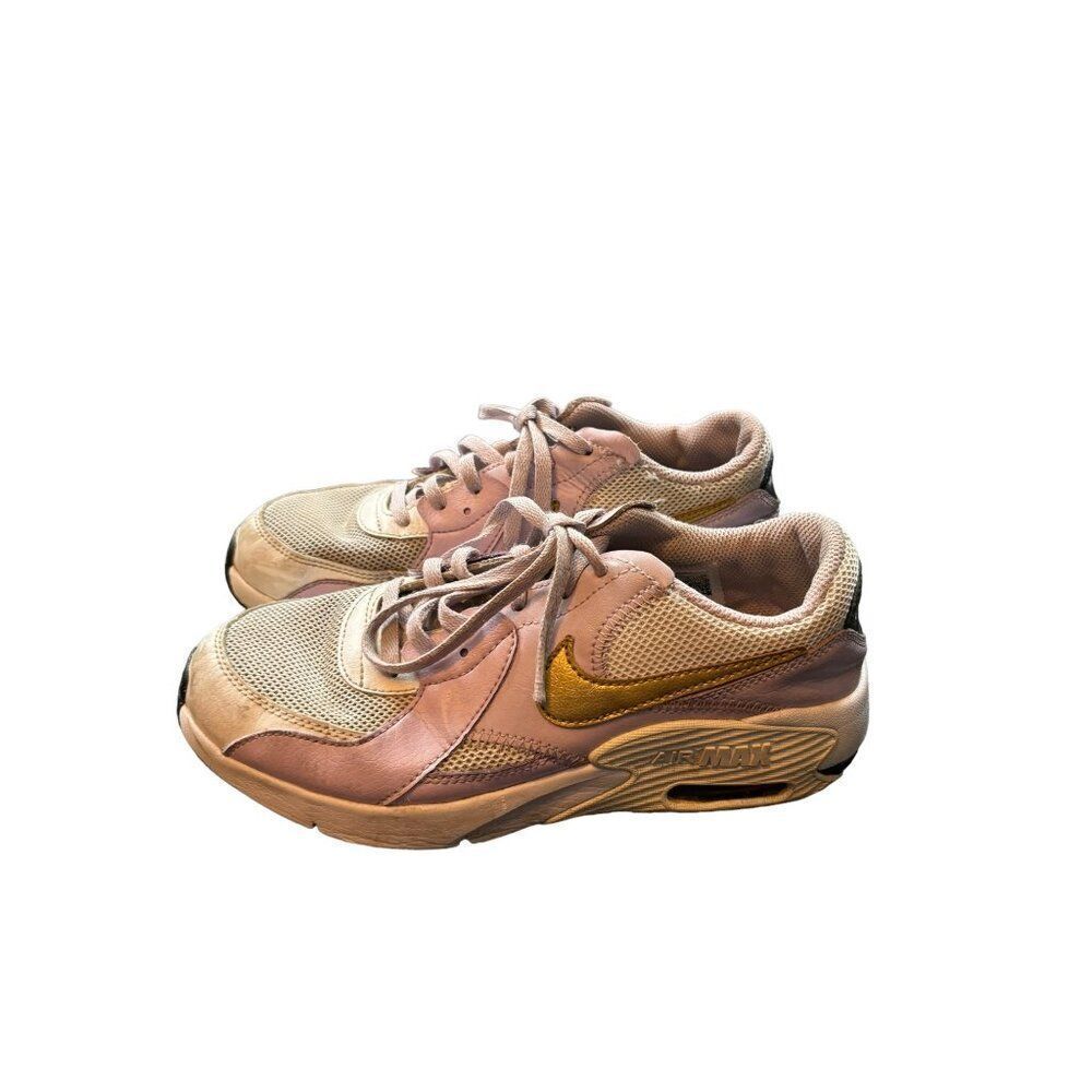 Nike Air Max Excee Women's Shoes Size 4Y Pink/Gold Mesh & Leather - Picture 7 of 9